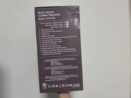 KOTLIE AC-513HF 5-in-1 19-Bar Multi-Capsule Espresso Machine – Compatible with Nespresso Original, Dolce Gusto, Lavazza Mio, L’OR, Ground & ESE Pods - Image 22