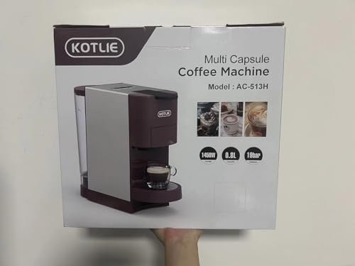 KOTLIE AC-513HF 5-in-1 19-Bar Multi-Capsule Espresso Machine – Compatible with Nespresso Original, Dolce Gusto, Lavazza Mio, L’OR, Ground & ESE Pods - Image 21