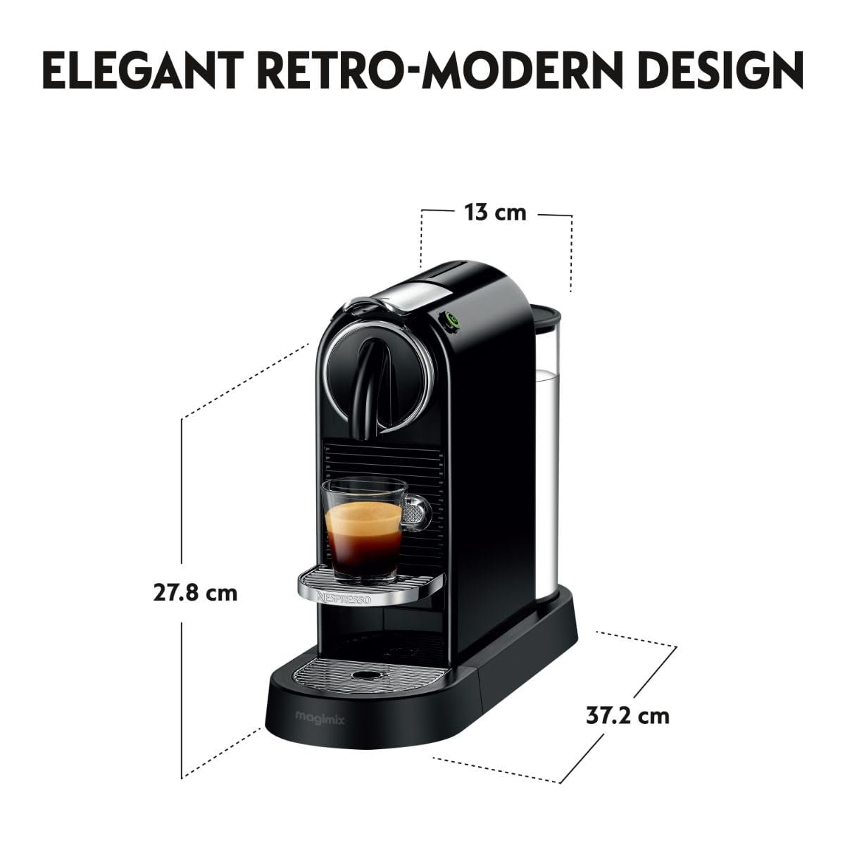 Nespresso Citiz & Milk EN267.BAE – Capsule Espresso Machine with Built-In Aeroccino Milk Frother, 19-Bar Pump & 2 Programmable Buttons (Black) - Image 13