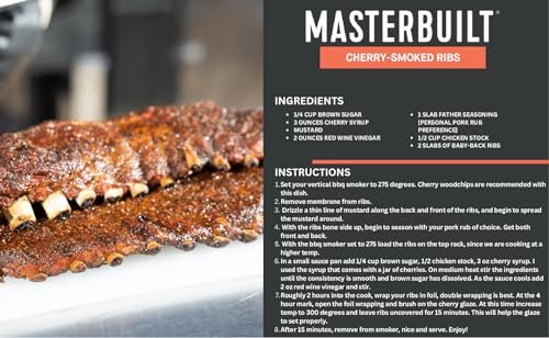 Masterbuilt 30-Inch Digital Electric Vertical Smoker – 710 Sq In Cooking Area, Side Wood Chip Loader, Digital Controls, Chrome Racks & Leg Kit – Model MB20070421, Black - Image 16