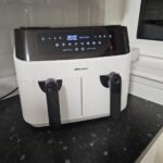 EMtronics EMAFDD9LSL Dual Air Fryer 9L - Double XL Basket, 8 Cooking Presets, 99-Min Timer, Stainless Steel, Oil-Free Healthy Cooking photo review