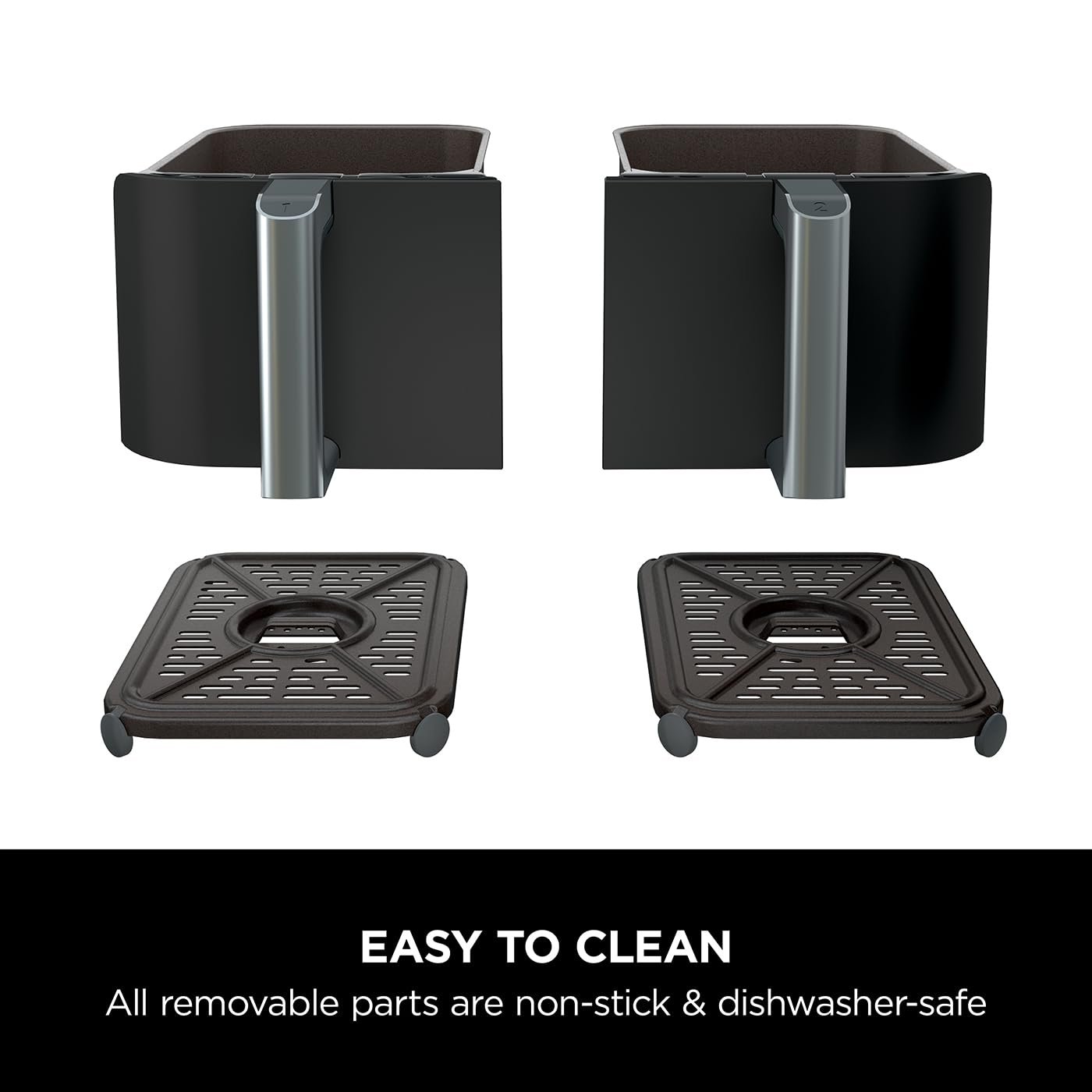 Ninja AF300UK Dual Zone Air Fryer - 7.6L, 2 Drawers, 6-in-1 Cooking, Energy Efficient, Oil-Free, Non-Stick, Dishwasher Safe, Black/Silver - Image 37