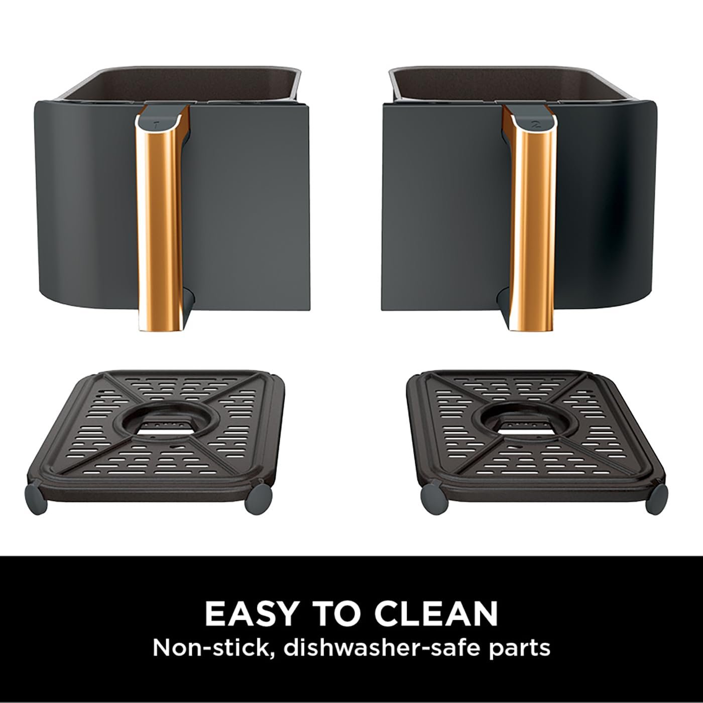 Ninja AF300UK Dual Zone Air Fryer - 7.6L, 2 Drawers, 6-in-1 Cooking, Energy Efficient, Oil-Free, Non-Stick, Dishwasher Safe, Black/Silver - Image 22