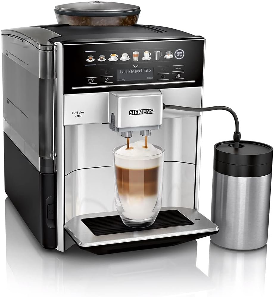 Siemens EQ 6 plus S300 TE653M11GB – Fully Automatic Bean-to-Cup Espresso Machine with Cappuccinatore & 10 One-Touch Beverages, 2 User Profiles (Titanium) - Image 2