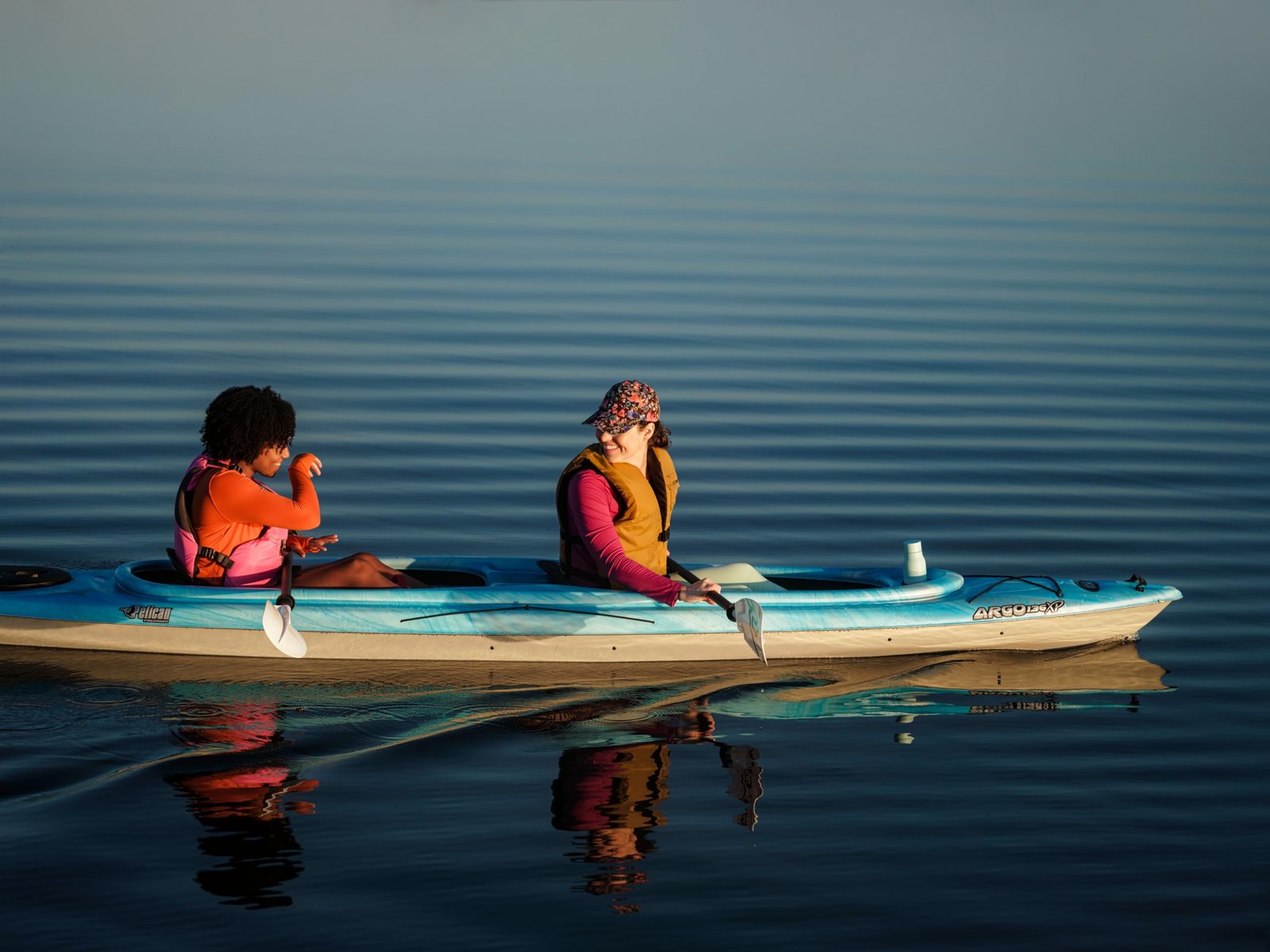 Pelican Argo 136XP 13′ Sit-In Tandem Kayak – Lightweight Ram-X™ Hull & ERGOFIT™ Seating (Cloud) - Image 6