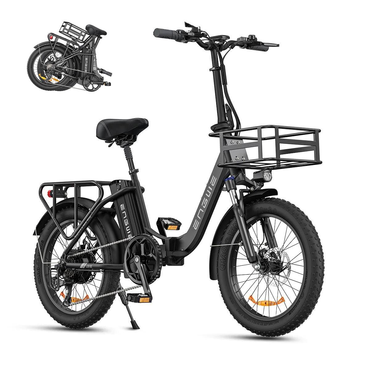ENGWE L20 SE 20″ Folding Fat-Tyre E-Bike – 250 W motor, 36 V 15.6 Ah battery (140 km range), 25 km h⁻¹ top-speed
