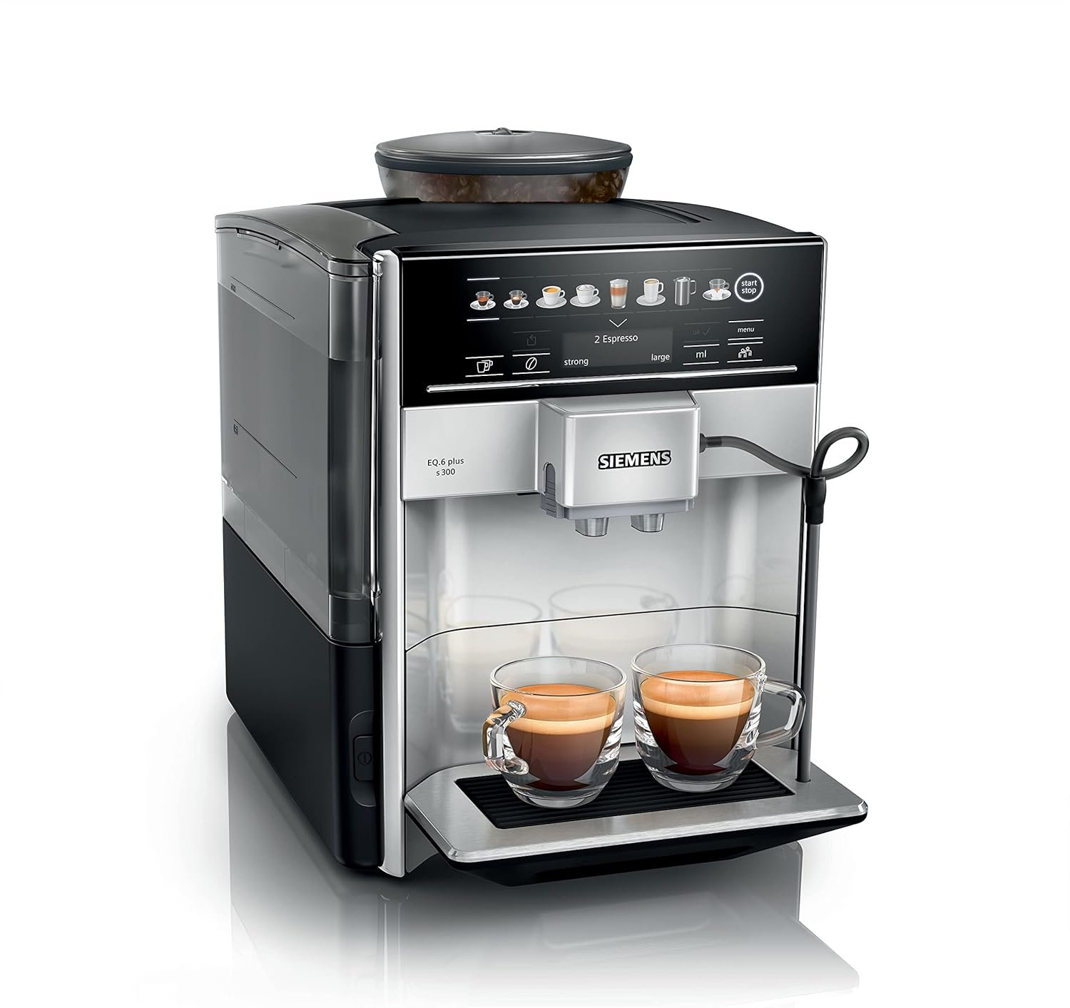 Siemens EQ 6 plus S300 TE653M11GB – Fully Automatic Bean-to-Cup Espresso Machine with Cappuccinatore & 10 One-Touch Beverages, 2 User Profiles (Titanium) - Image 4