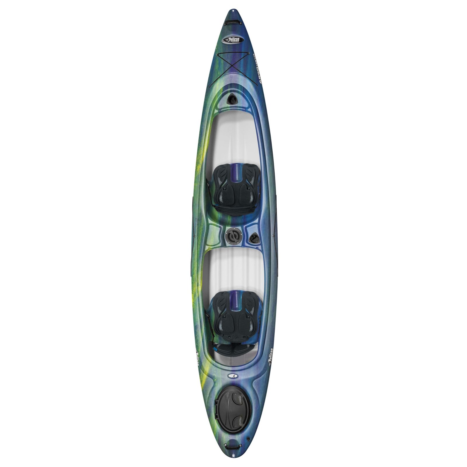 Pelican Argo 136XP 13′ Sit-In Tandem Kayak – Lightweight Ram-X™ Hull & ERGOFIT™ Seating (Cloud) - Image 2