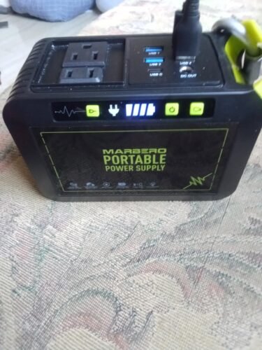 MARBERO M82 Portable Power Station – 88Wh/24000mAh Lithium Battery | 80W AC Output | Solar Rechargeable Backup Power Bank for Camping, Emergency, RV & Outdoor Use photo review