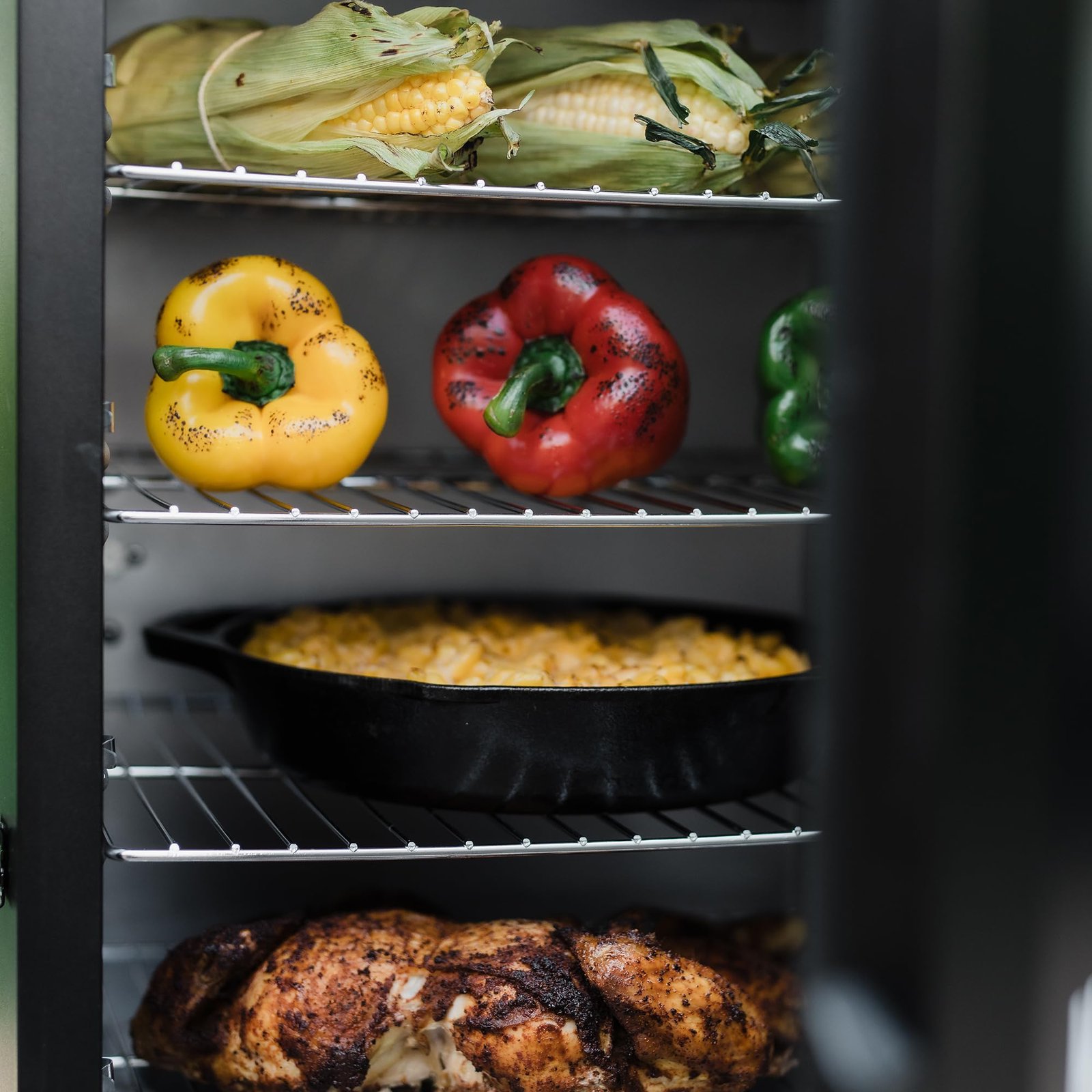 Masterbuilt 30-Inch Digital Electric Vertical Smoker – 710 Sq In Cooking Area, Side Wood Chip Loader, Digital Controls, Chrome Racks & Leg Kit – Model MB20070421, Black - Image 12