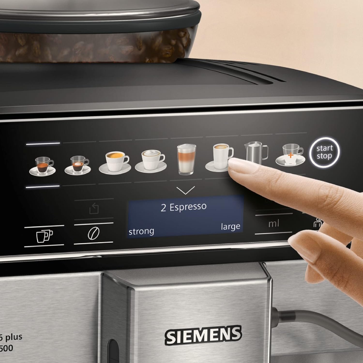 Siemens EQ 6 plus S300 TE653M11GB – Fully Automatic Bean-to-Cup Espresso Machine with Cappuccinatore & 10 One-Touch Beverages, 2 User Profiles (Titanium) - Image 7