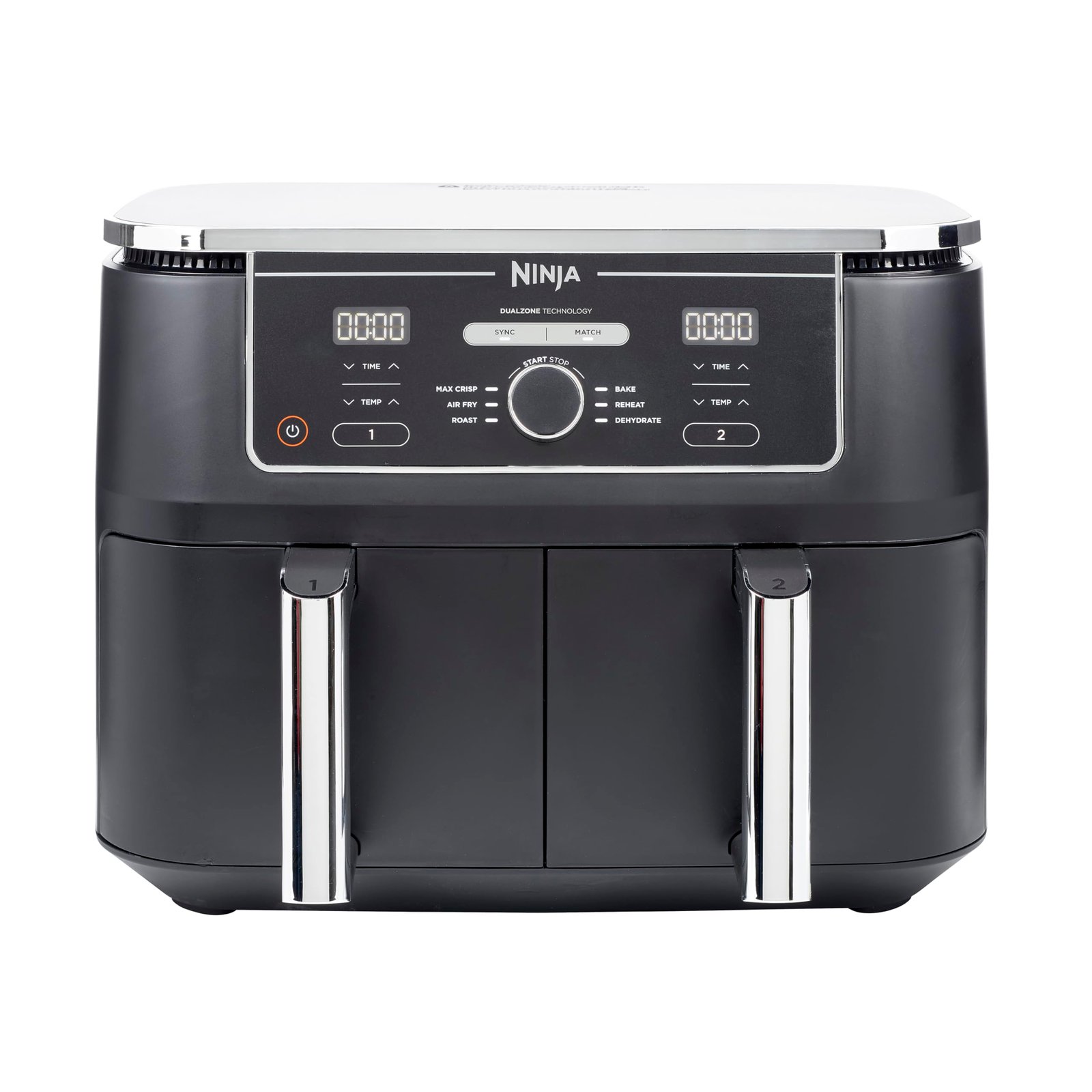 Ninja AF300UK Dual Zone Air Fryer - 7.6L, 2 Drawers, 6-in-1 Cooking, Energy Efficient, Oil-Free, Non-Stick, Dishwasher Safe, Black/Silver - Image 3
