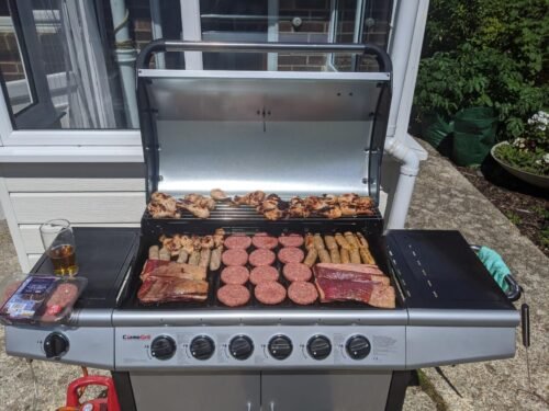 CosmoGrill Pro Deluxe 6+1 Gas Burner BBQ Grill – Large Outdoor Barbecue with Side Burner, Warming Rack, Thermometer & Weatherproof Cover – Black photo review