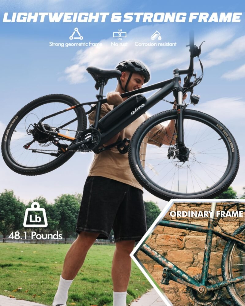 Racer Electric Bike for Adults - 21-Speed Mountain Lightweight Ebike with Peak 750W 22MPH Brushless Motor, 375Wh Removable Battery, 26X2.1 Tire Step Over E-MTB, Up to 40 Miles - Image 21