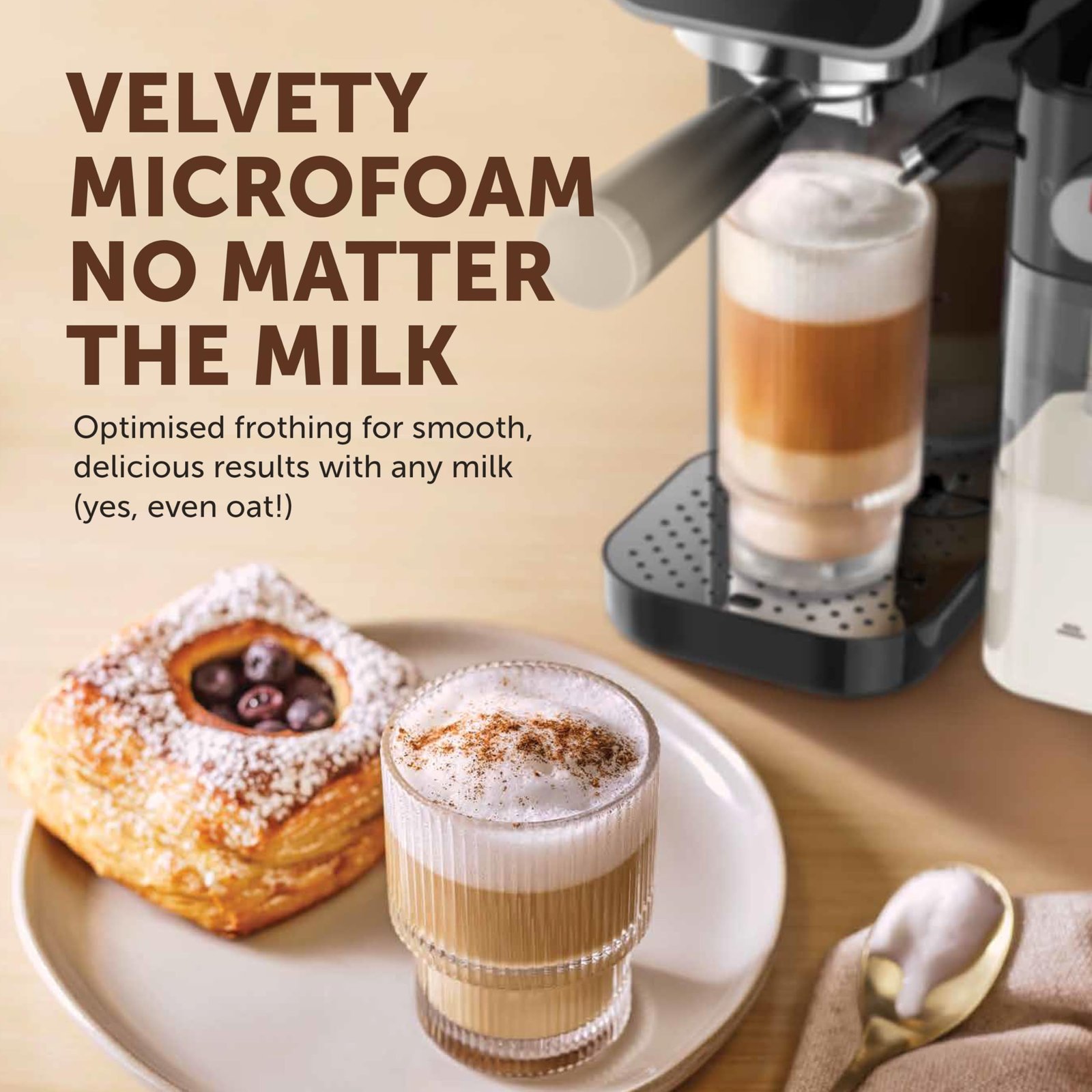 Breville One-Touch CoffeeHouse Espresso, Cappuccino & Latte Maker – VCF107 - Image 5