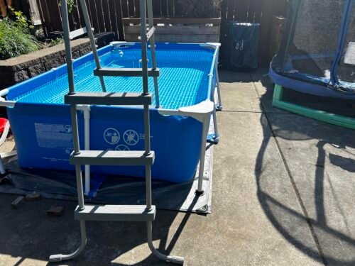 Intex 9.8ft x 6.6ft x 29.5in (300cm x 201cm x 75cm) Rectangular Above Ground Pool with Metal Frame & Flow Control Valve – Easy Setup Family Backyard Pool – 4,500L Capacity – Blue photo review