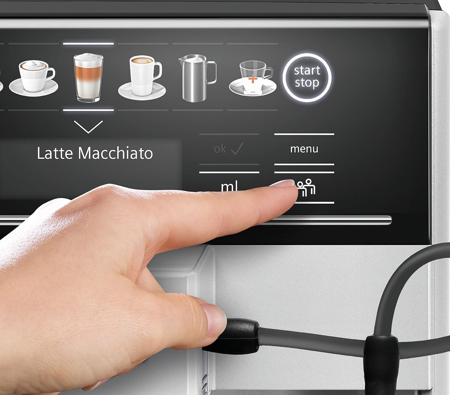 Siemens EQ 6 plus S300 TE653M11GB – Fully Automatic Bean-to-Cup Espresso Machine with Cappuccinatore & 10 One-Touch Beverages, 2 User Profiles (Titanium) - Image 5