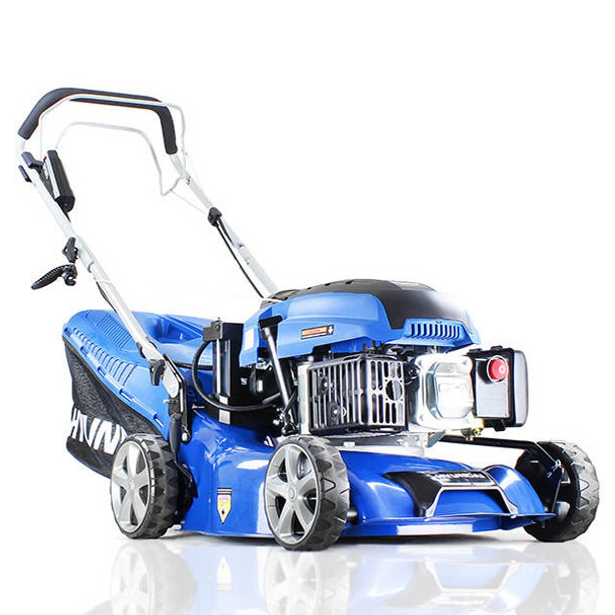 Hyundai HYM430SPE 42cm Self-Propelled Petrol Lawnmower 139cc Engine Electric Start, Rear Discharge & Mulching