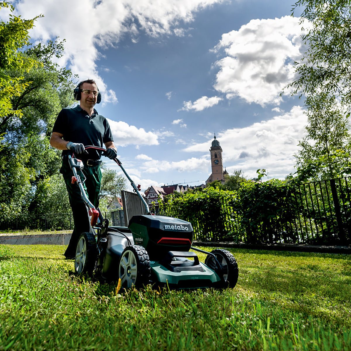 Metabo RM 36-18 LTX BL 46 36V Brushless 46cm Lawn Mower with 2 x 8.0Ah Battery & Charger