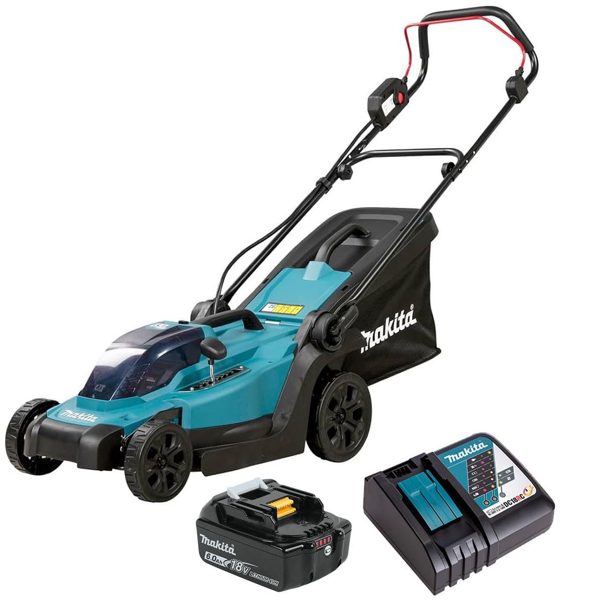 Makita DLM330Z 18V LXT 33cm Cordless Lawn Mower with 1 x 6.0Ah Battery & Charger